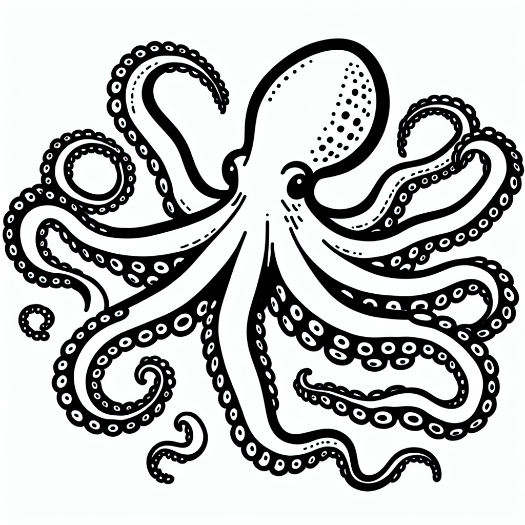 Free printable hank octopus coloring pages for kids - high quality coloring page