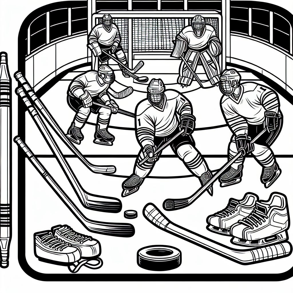 Free printable hockey coloring pages for kids - high quality coloring page