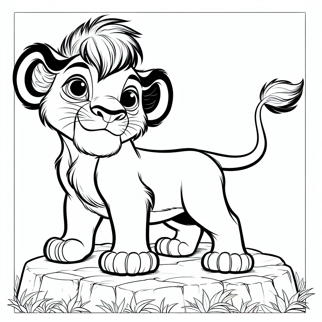 Free printable lion king simba coloring pages for kids - high quality coloring page