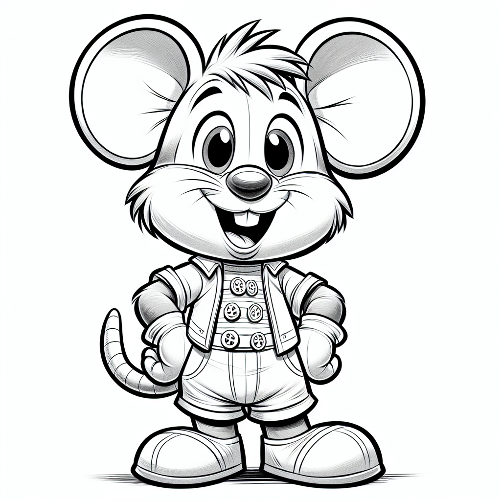 Alternative free printable mickey mouse coloring pages - design variation 2