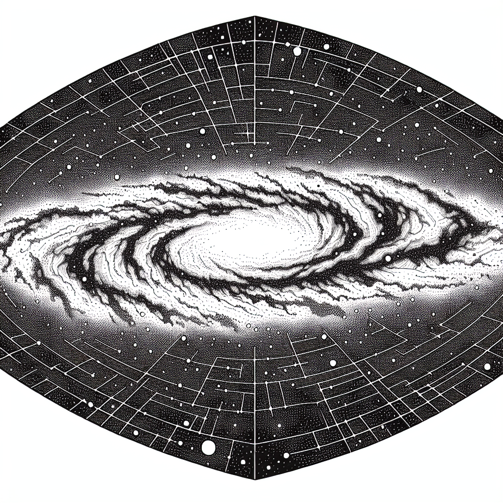 Alternative free printable milky way coloring pages - design variation 2