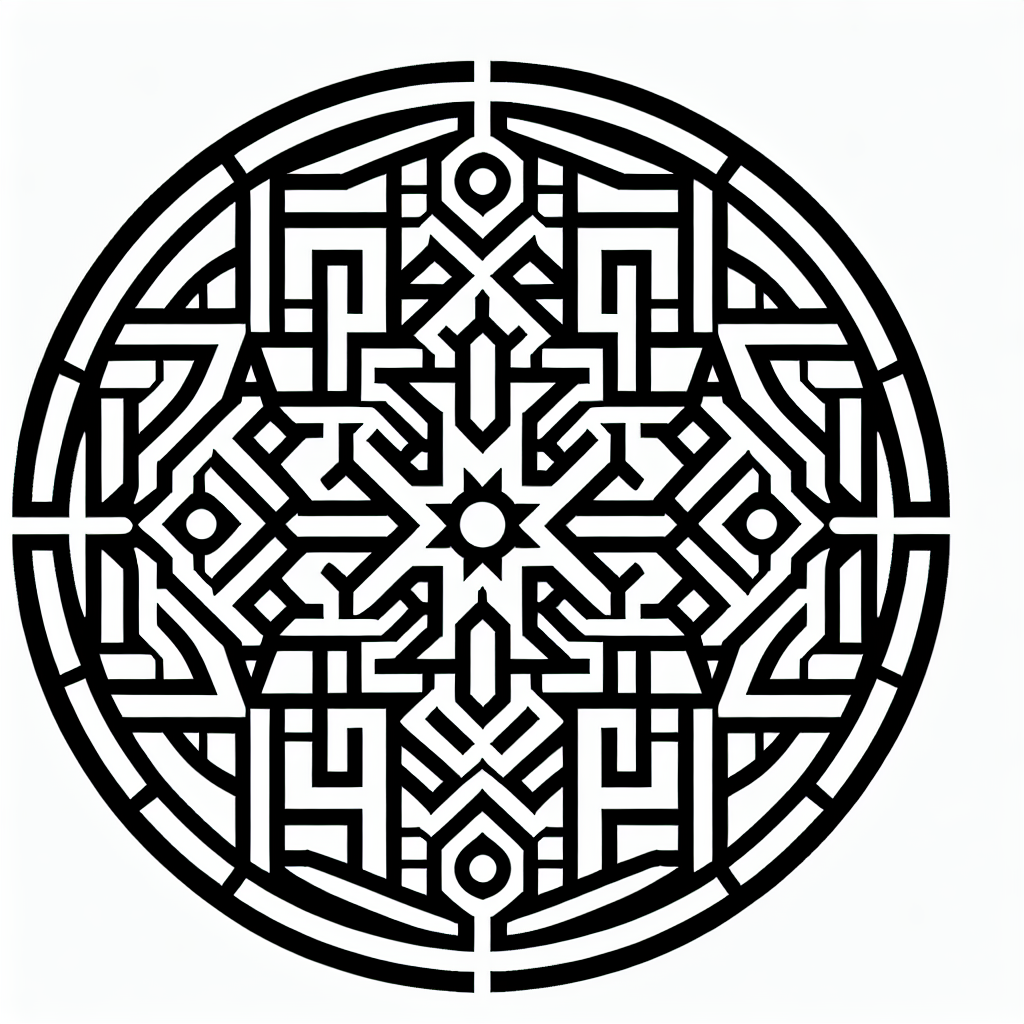 Free printable mosaic pattern coloring pages for kids - high quality coloring page