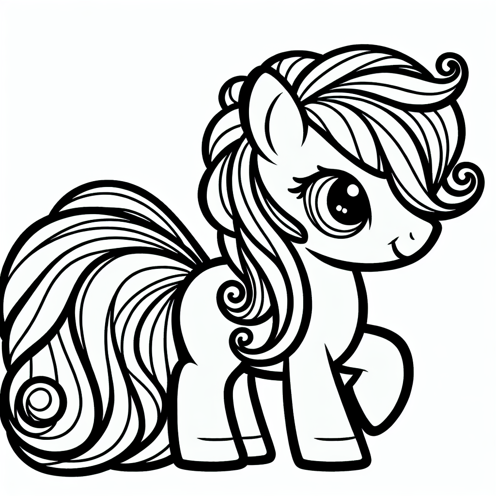 Alternative free printable my little pony coloring pages - design variation 2