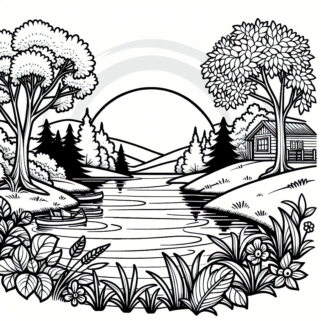 Free printable peaceful calm coloring pages for kids - high quality coloring page