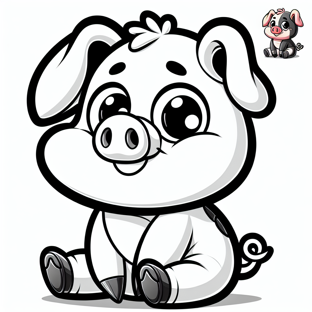 Alternative free printable peppa pig coloring pages - design variation 1