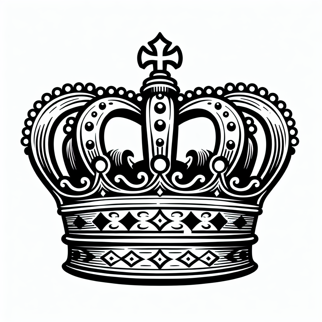 Free printable princess crown coloring pages for kids - high quality coloring page
