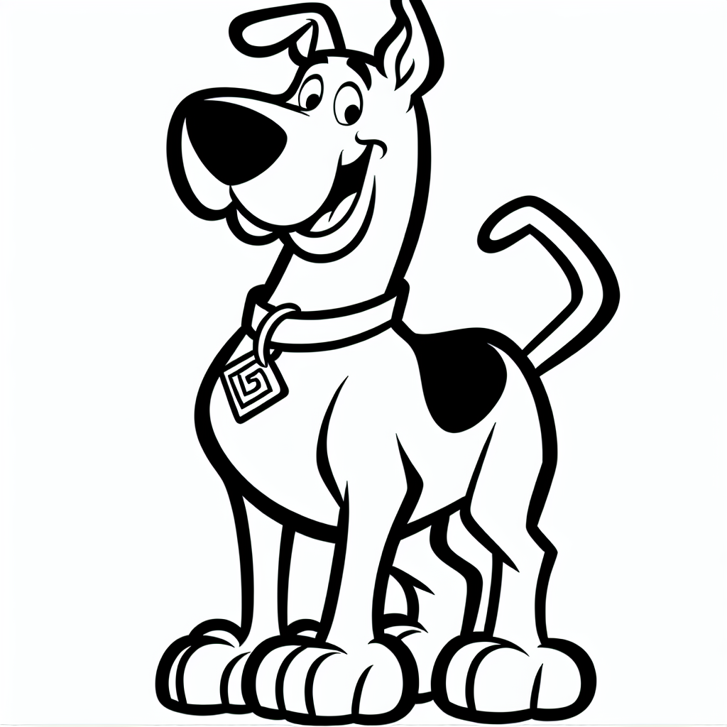 Alternative free printable scooby-doo coloring pages - design variation 1