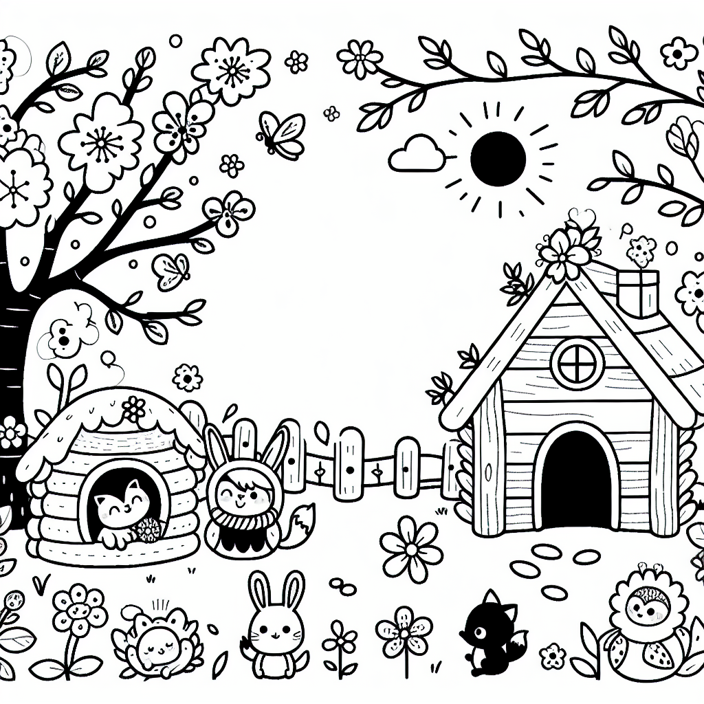 Free printable spring for toddlers coloring pages for kids - high quality coloring page