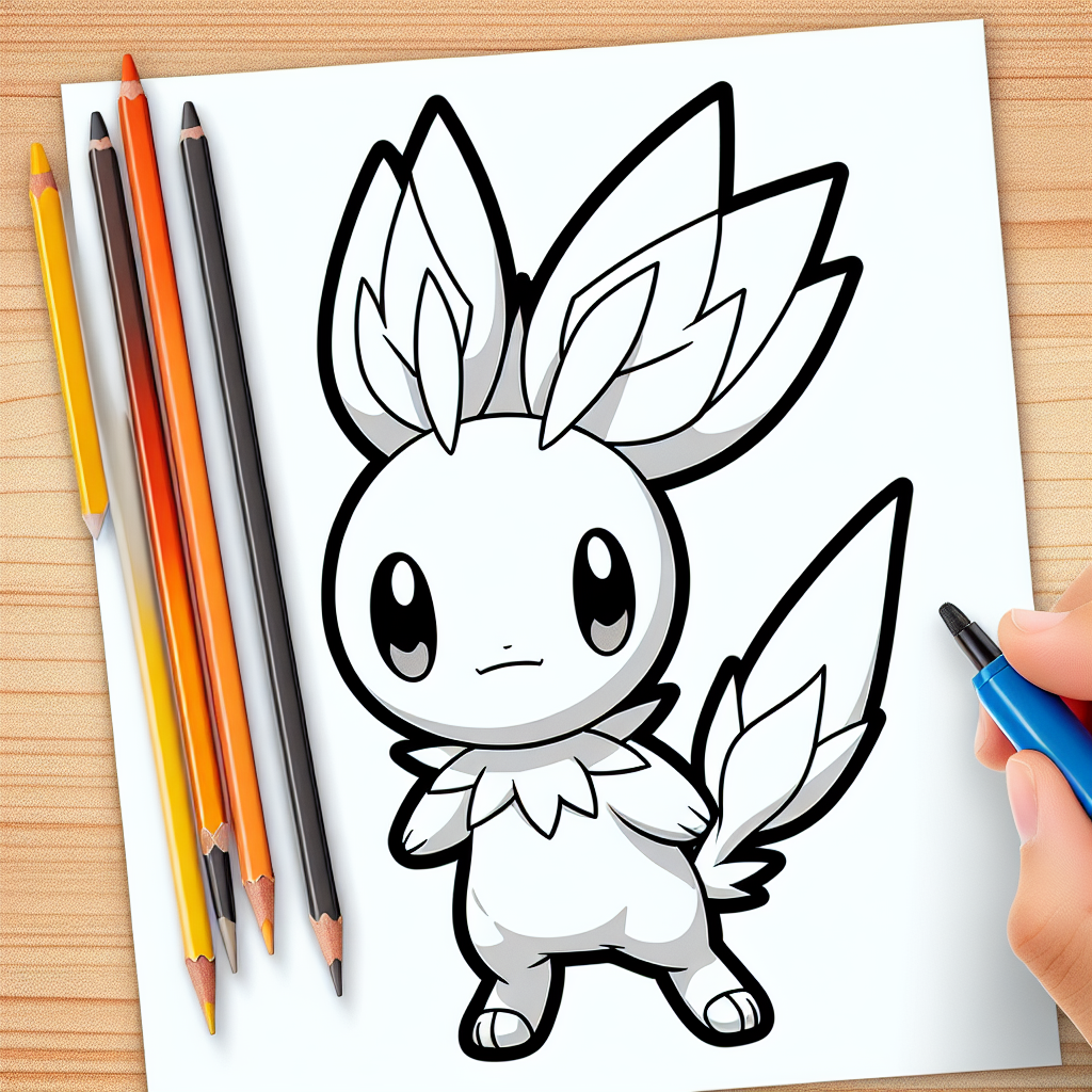 Alternative free printable torchic coloring pages - design variation 1