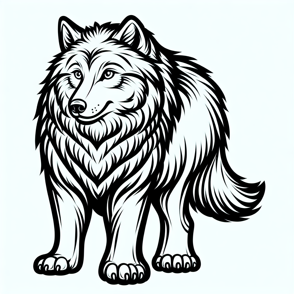 Free printable wolf printable coloring pages for kids - high quality coloring page
